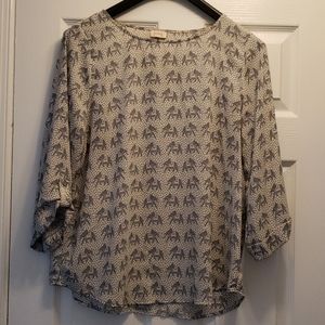 Stitch Fix Pixley elephant print blouse